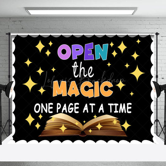 Lofaris Open The Magic Books Sparkle Back To School Backdrop