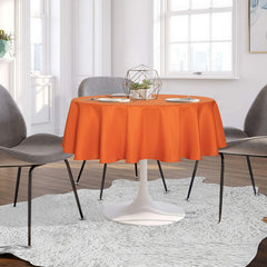 Lofaris Orange 290 GSM Waterproof Polyester Round Tablecloth
