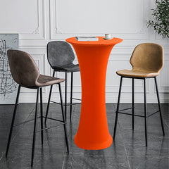 Lofaris Orange High Top Round Spandex Cocktail Tablecloths