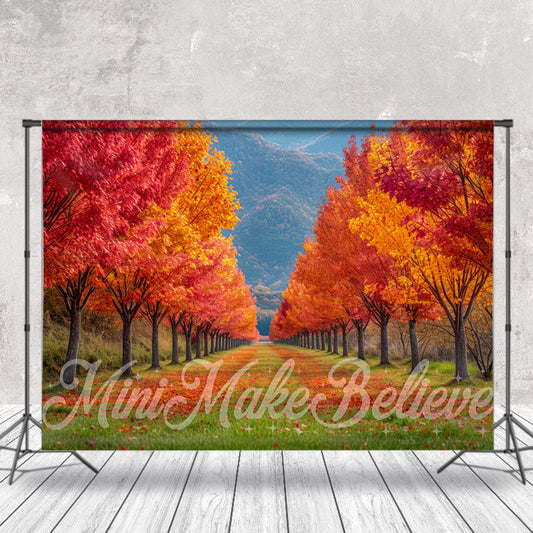 Lofaris Orange Red Leaves Tree Autumn Backdrop For Photo