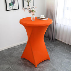 Lofaris Orange Spandex Stretch Cocktail Banquet Tablecloths