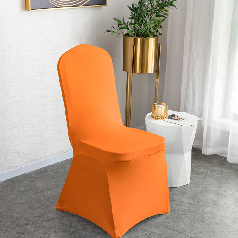 Lofaris Orange Stretch Spandex Banquet Chair Slipcovers