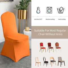 Lofaris Orange Stretch Spandex Banquet Chair Slipcovers