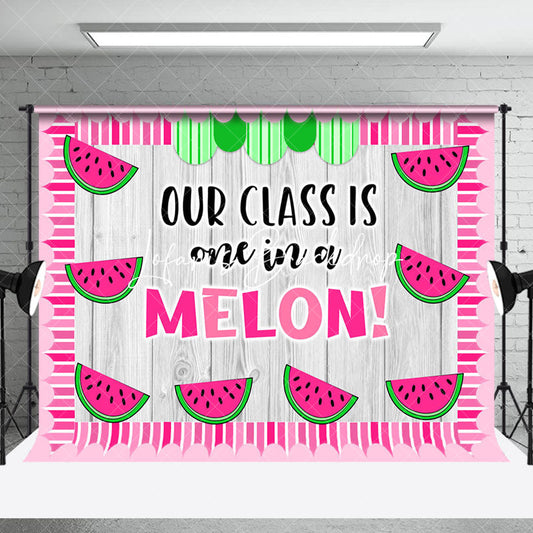 Lofaris Our Class Is One In A Melon Pink Summer Backdrop