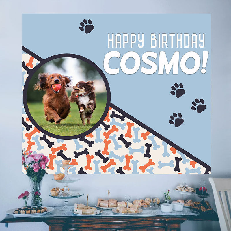 Lofaris Outdoor Lawn Party Custom Doggy Birthday Banner