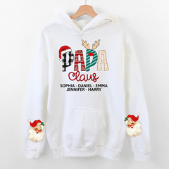 Lofaris Papa Claus Santa Custom Name Gift Christmas Hoodie