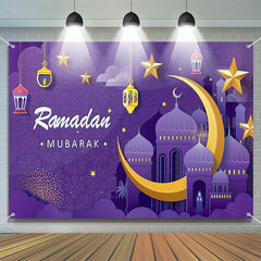 Lofaris Paper Moon Stars Palace Purple Ramadan Backdrop