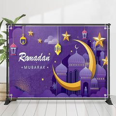 Lofaris Paper Moon Stars Palace Purple Ramadan Backdrop