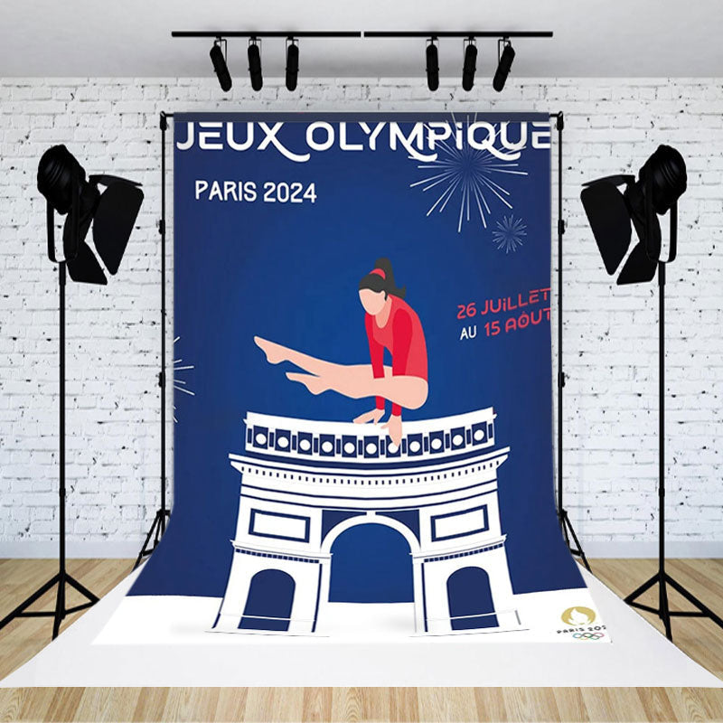 Lofaris Paris 2024 Gymnastics Sport Jeux Olympique Backdrop