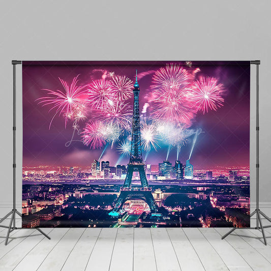 (Ship in 24HR) Lofaris Paris Eiffel Tower Sparkler Night View Party Backdrop