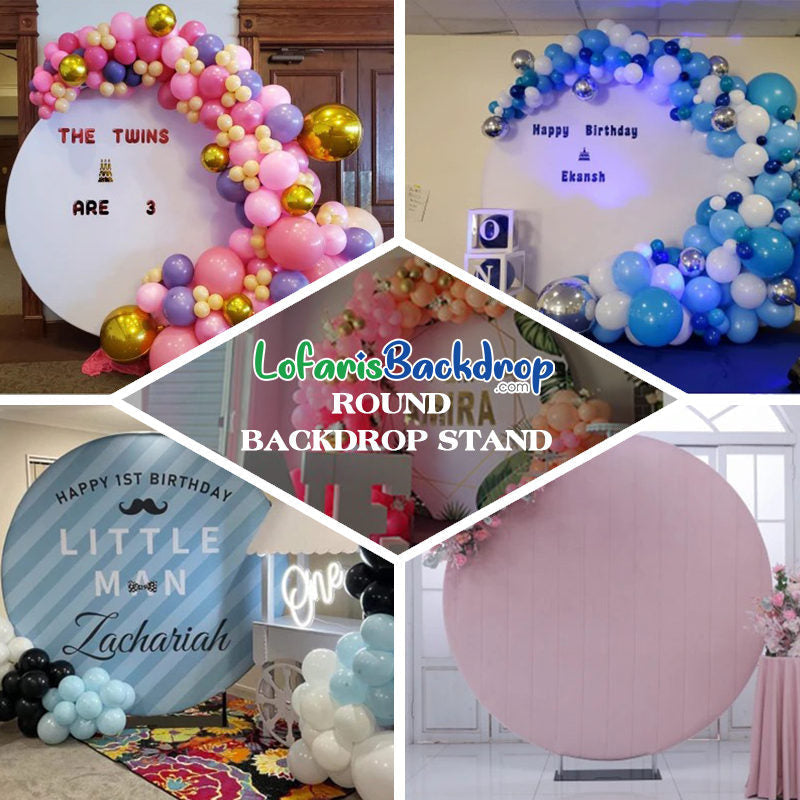 Lofaris Party & Hoop Balloon Circle Loop Flower Arch Photo Booth Backdrop Stand