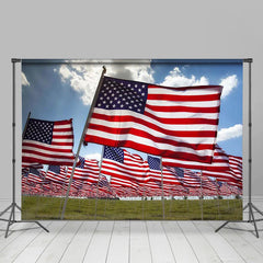 Lofaris Patriotic Outdoor USA Flag Independence Day Backdrop