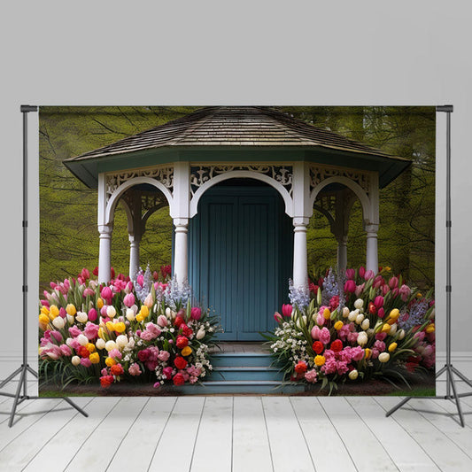 Lofaris Pavilion Tulip Anthemy Outdoors Spring Backdrop