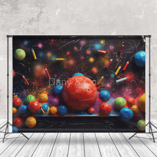 Lofaris Pencil Blackboard Back To School Backdrops For Photo