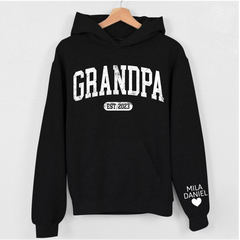 Lofaris Personalize Grandpa Papa Dad Gift Custom Name Hoodie