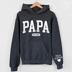 Lofaris Personalize Papa Grandpa Gift Custom Name Hoodie