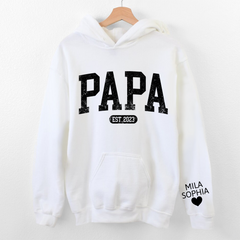 Lofaris Personalize Papa Grandpa Gift Custom Name Hoodie