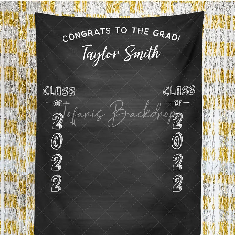 Lofaris Personalized Black College Graduation Backdrop Banner