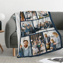 Lofaris Personalized Blanket With Text Picture Collage