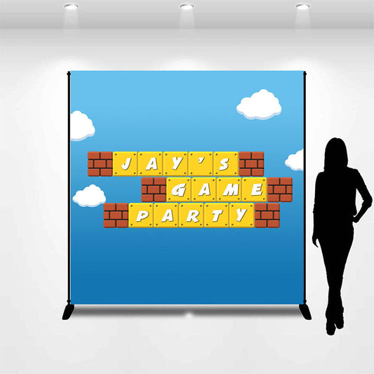 Lofaris Personalized Blue Sky Game Party Birthday Backdrop