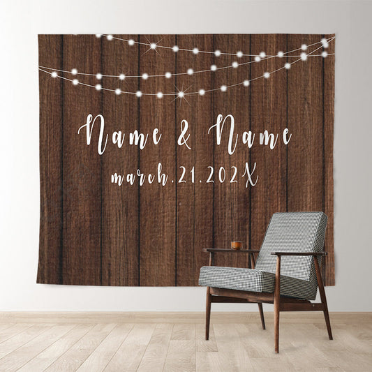 Lofaris Personalized Boho Wood Wedding Backdrop Decor
