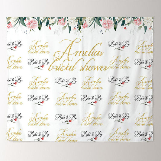 Lofaris Personalized Bridal Shower Step And Repeat Backdrop