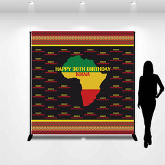 Lofaris Personalized Brithday African Tribal Step Backdrop