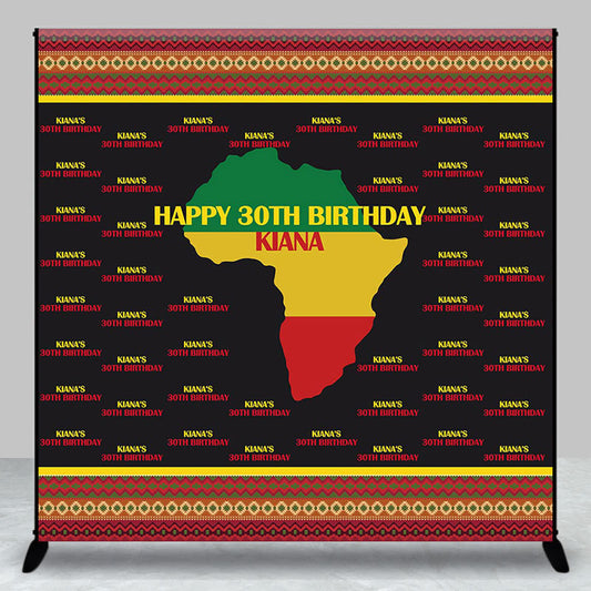 Lofaris Personalized Brithday African Tribal Step Backdrop