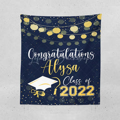 Lofaris Personalized Class of 2022 Graduation Backdrop Banner