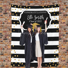 Lofaris Personalized College Graduation Backdrop Banner