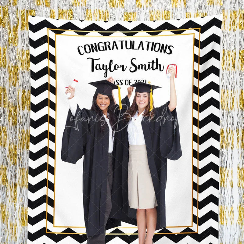 Lofaris Personalized College Graduation Backdrop Banner