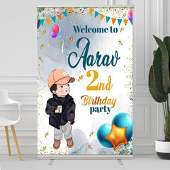 Lofaris Personalized Cool Boy Birthday Party Welcome Sign
