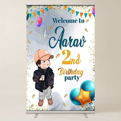 Lofaris Personalized Cool Boy Birthday Party Welcome Sign
