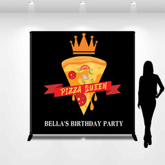 Lofaris Personalized Crown Pizza Queen Birthday Backdrop