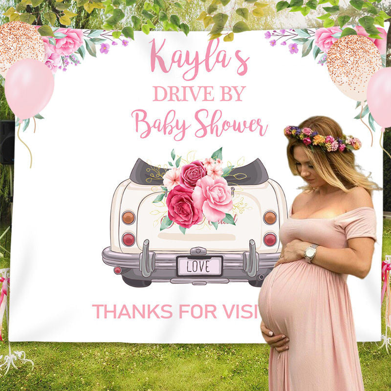 Lofaris Personalized Drive Through Bridal Shower Backdrop