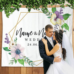 Lofaris Personalized Elegant Geometric Wedding Backdrop Banner