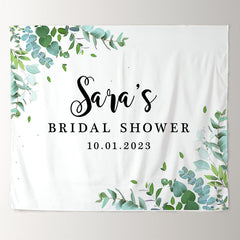 Lofaris Personalized Eucalyptus Greenery Bridal Shower Backdrop