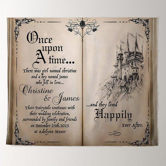 Lofaris Personalized Fairy Tale Book Birthday Photo Backdrop