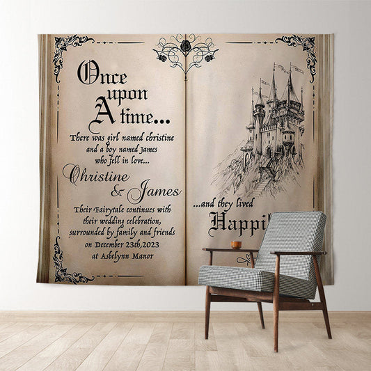 Lofaris Personalized Fairy Tale Book Birthday Photo Backdrop