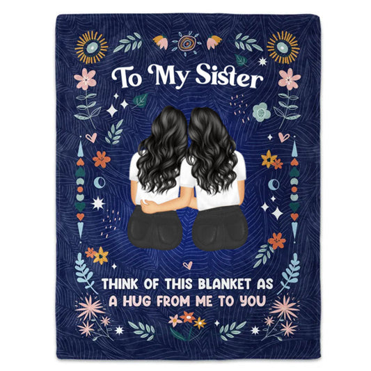 Lofaris Personalized Fleece Blanket For Sisters Gift