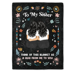 Lofaris Personalized Fleece Blanket For Sisters Gift
