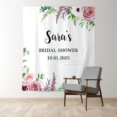 Lofaris Personalized Floral Bridal Shower Photo Party Backdrop