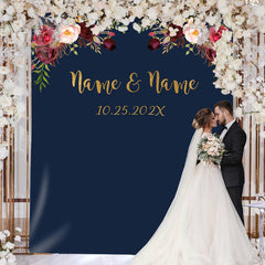 Lofaris Personalized Floral Engagement Backdrop for Party