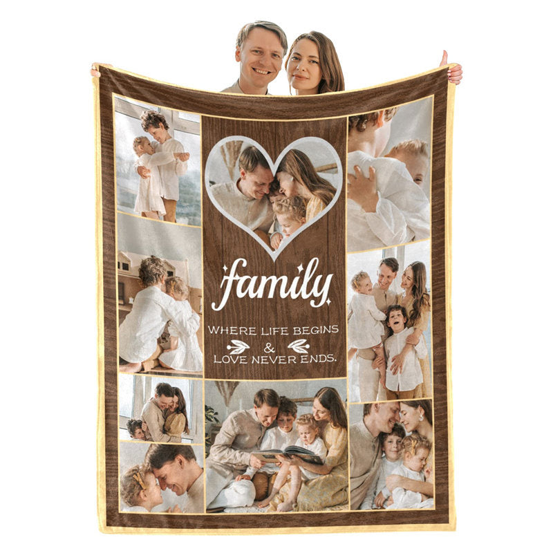 Lofaris Personalized Gift Photo Throw Blankets For Adult