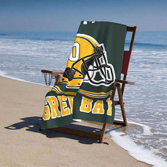 Lofaris Personalized Green Bay Football Name Beach Towel