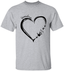 Lofaris Personalized Hearts Hands Grandma And Kids T - Shirt