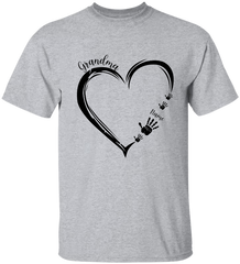 Lofaris Personalized Hearts Hands Grandma And Kids T - Shirt