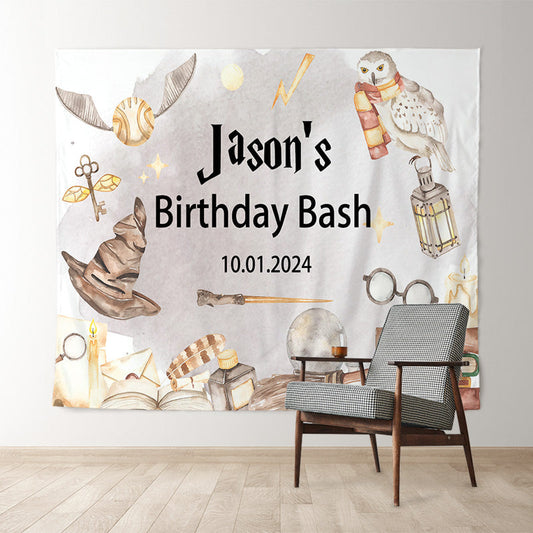Lofaris Personalized Hogwarts Magical Birthday Bash Backdrop