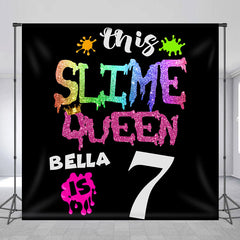 Lofaris Personalized Inks Slime Queen 7th Birthday Backdrop