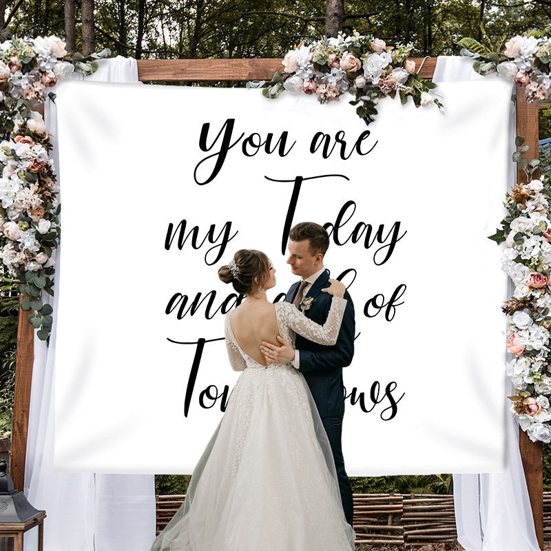 Lofaris Personalized Letter Writing Wedding Backdrop for Party